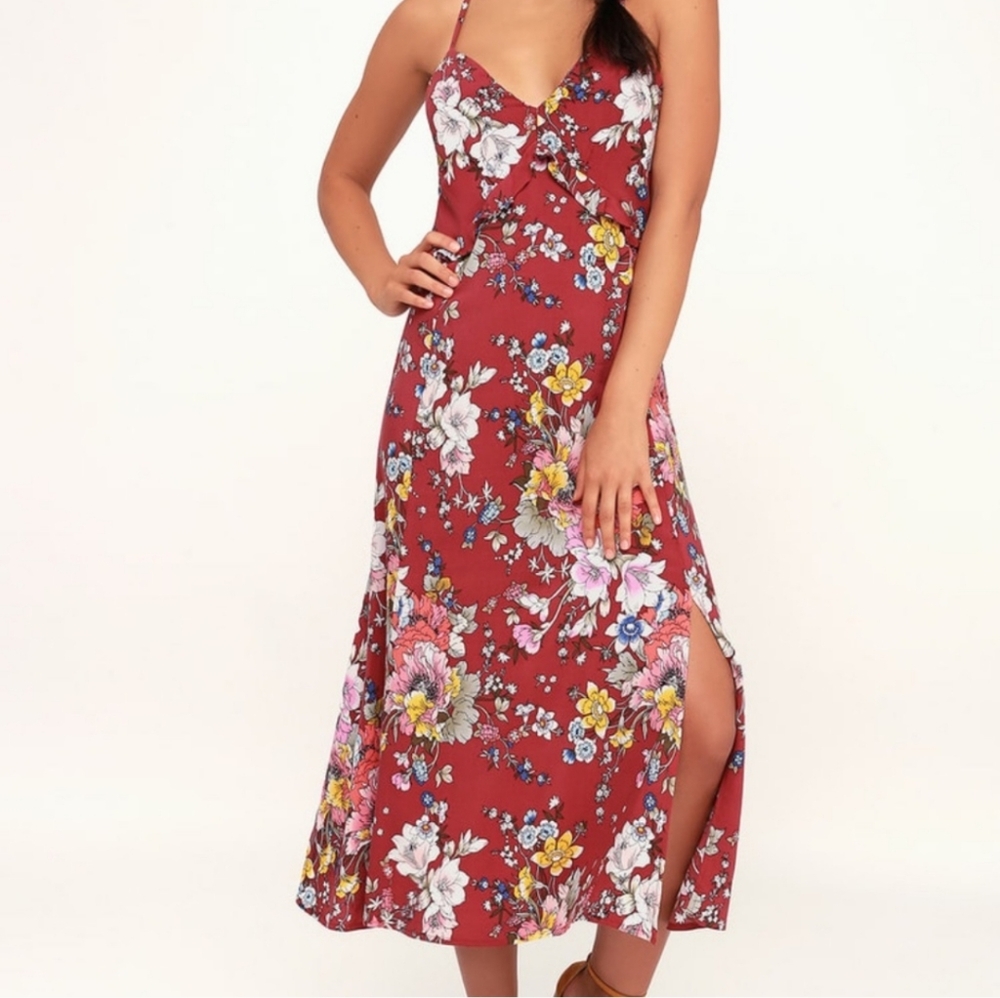 💛 Floral midi dress